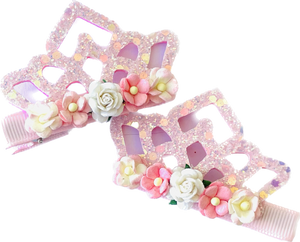 RTS Handmade Floral Crown Clips