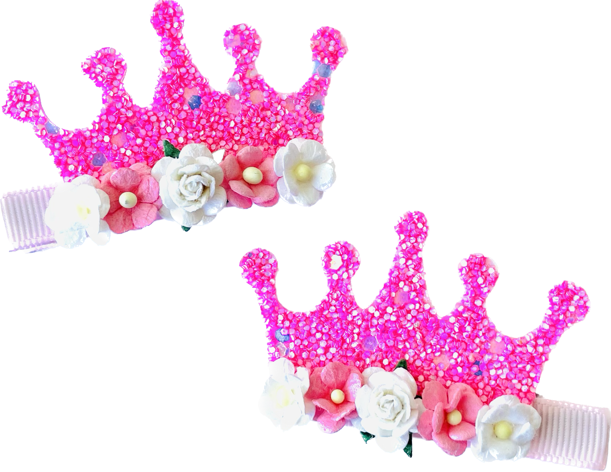 RTS Handmade Floral Crown Clips