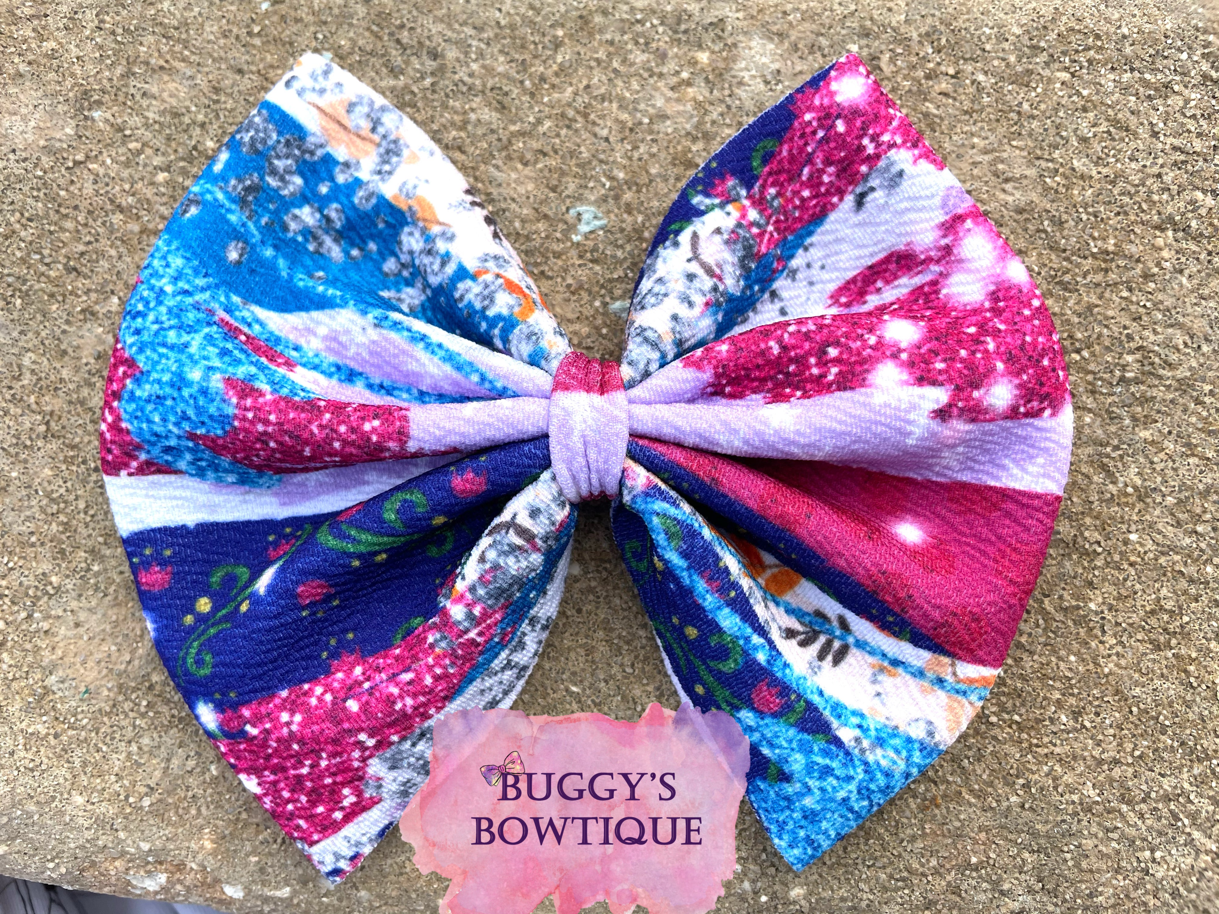 Ice princess inspired bow/bow tie/headband/piggies/Scrunchie