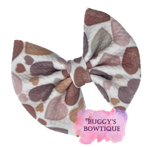 Boho Muted Candy Hearts bow/bow tie/headband/piggies/scrunchie