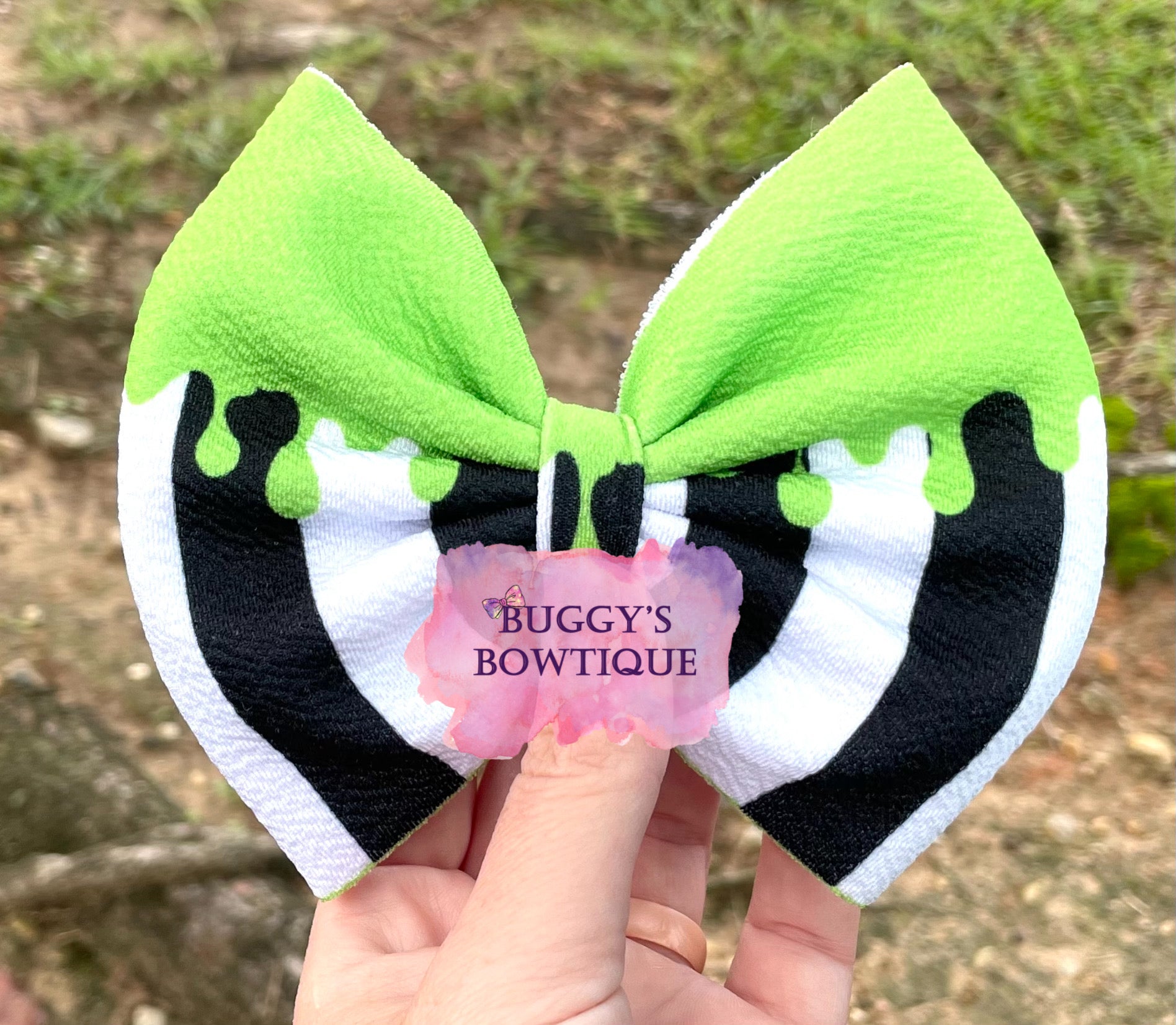 Juice Stripes bow/bow tie/headband/piggies/Scrunchie/earrings