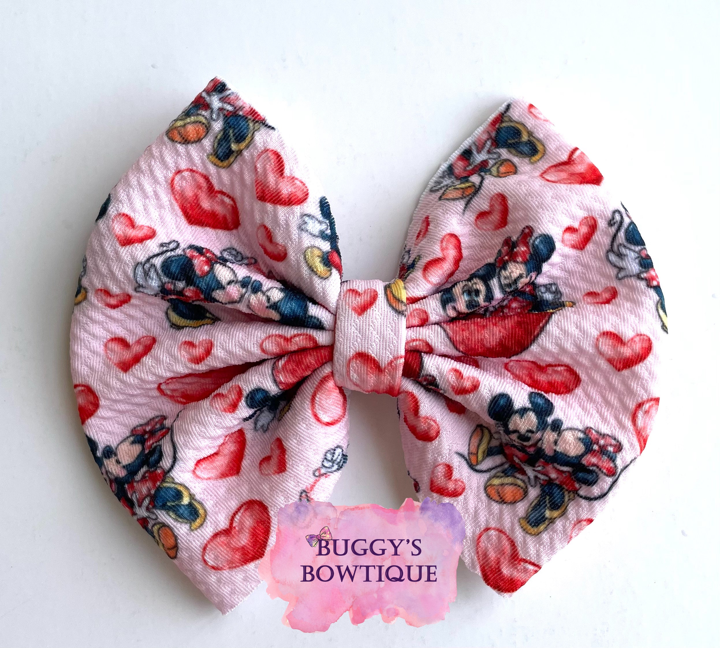 Mouse Love bow/bow tie/headband/piggies/scrunchie