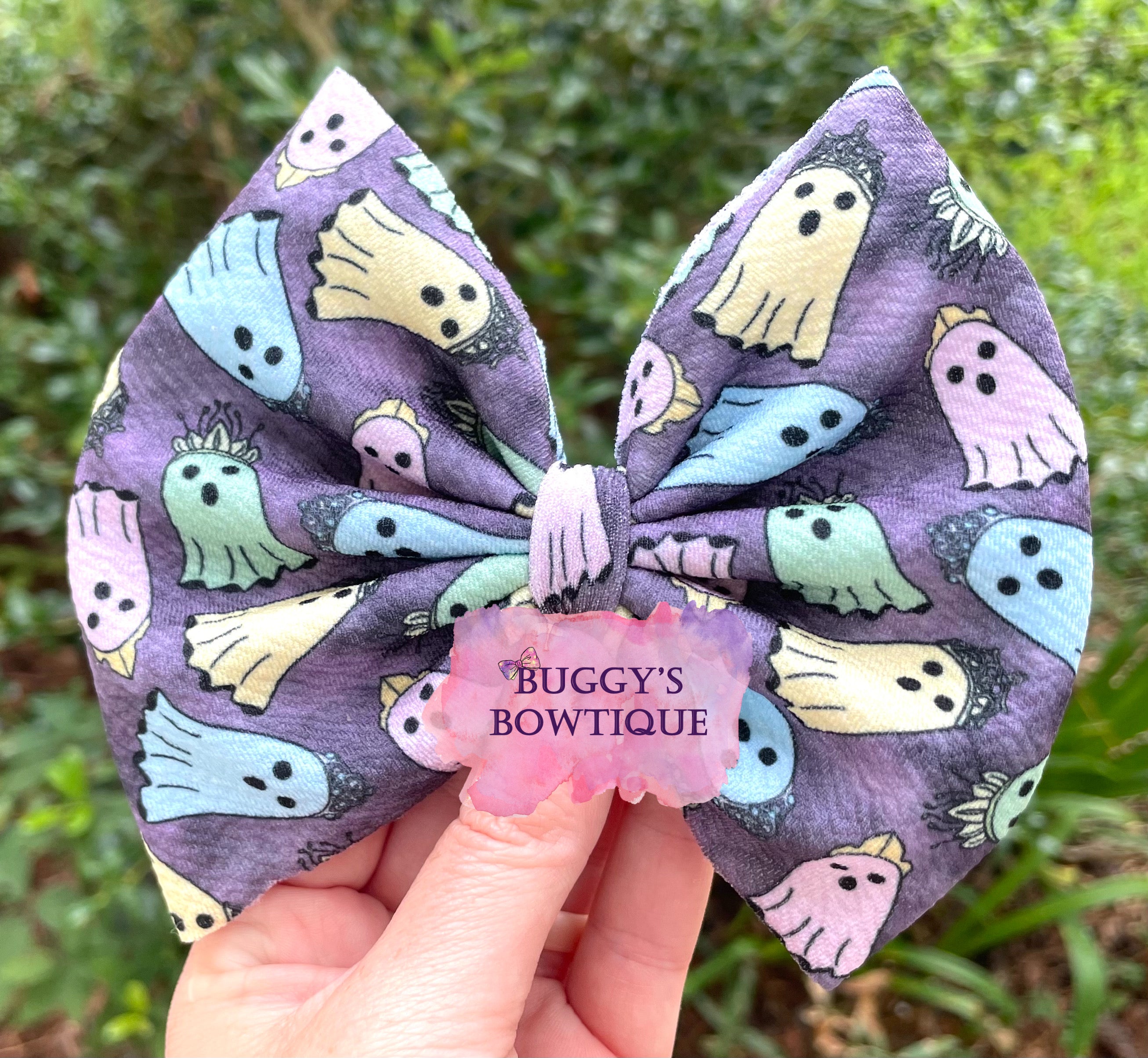 Princess Ghosts bow/bow tie/headband/piggies/Scrunchie/earrings- MATCHING SHIRT AVAILABLE