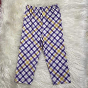 RTS Purple Gold Plaid Pajama Pants