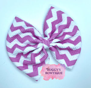 Pink Chevron bow/bow tie/headband/piggies/scrunchie
