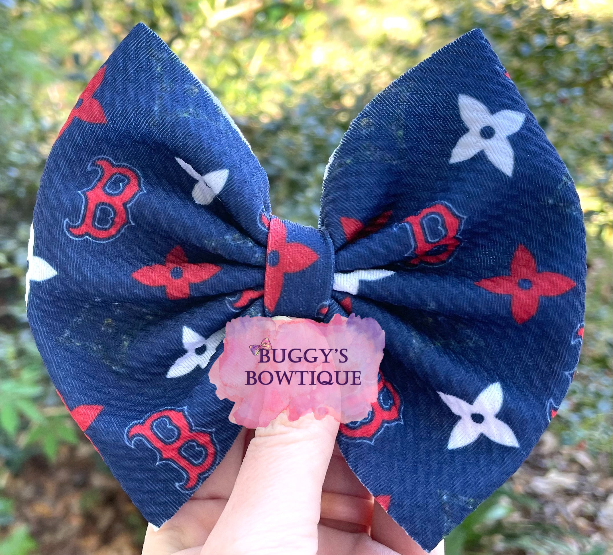 Boujee Baseball bow/bow tie/headband/piggies/scrunchie