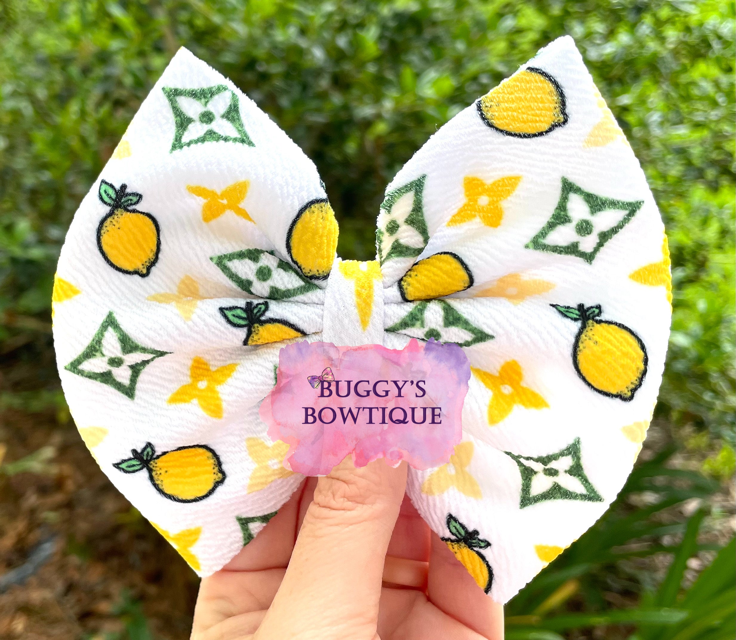 Boujee Lemon bow/bow tie/headband/piggies/scrunchie