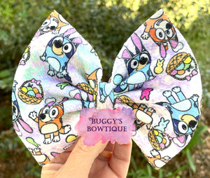 Easter Pups bow/bow tie/headband/piggies/scrunchie
