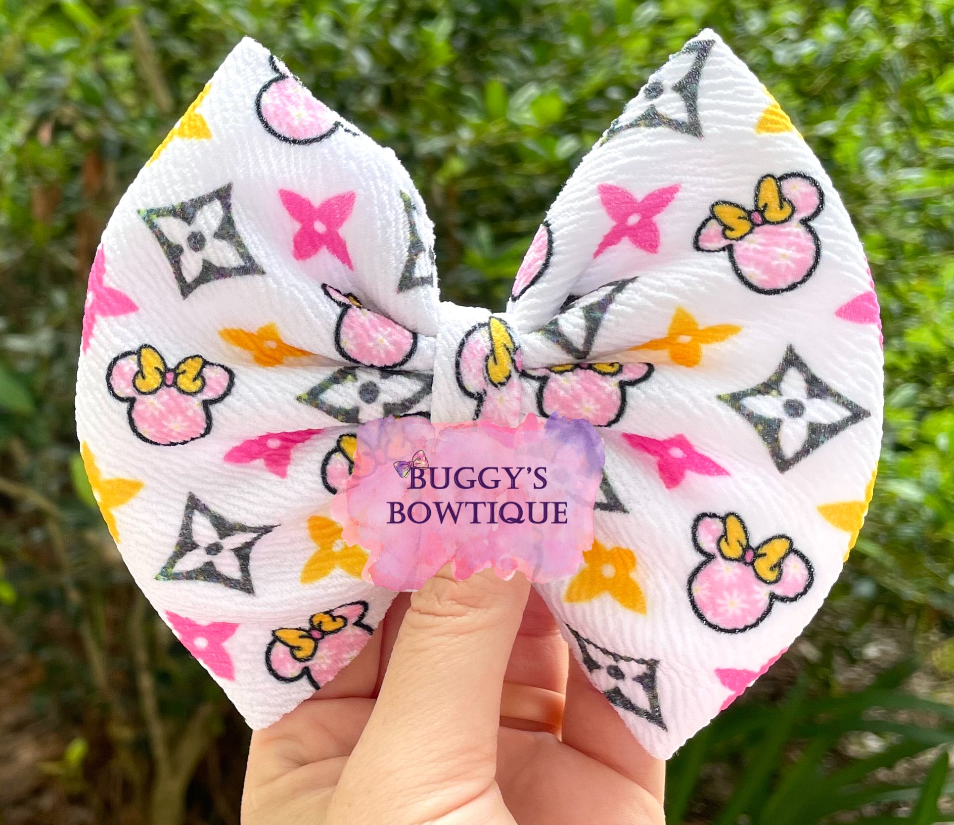 Boujee Mouse bow/bow tie/headband/piggies/scrunchie