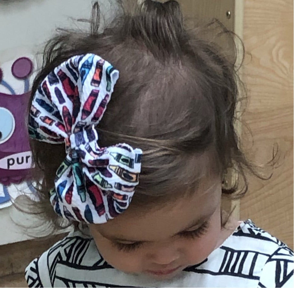 BTS Crayon bow/Scrunchie/headband