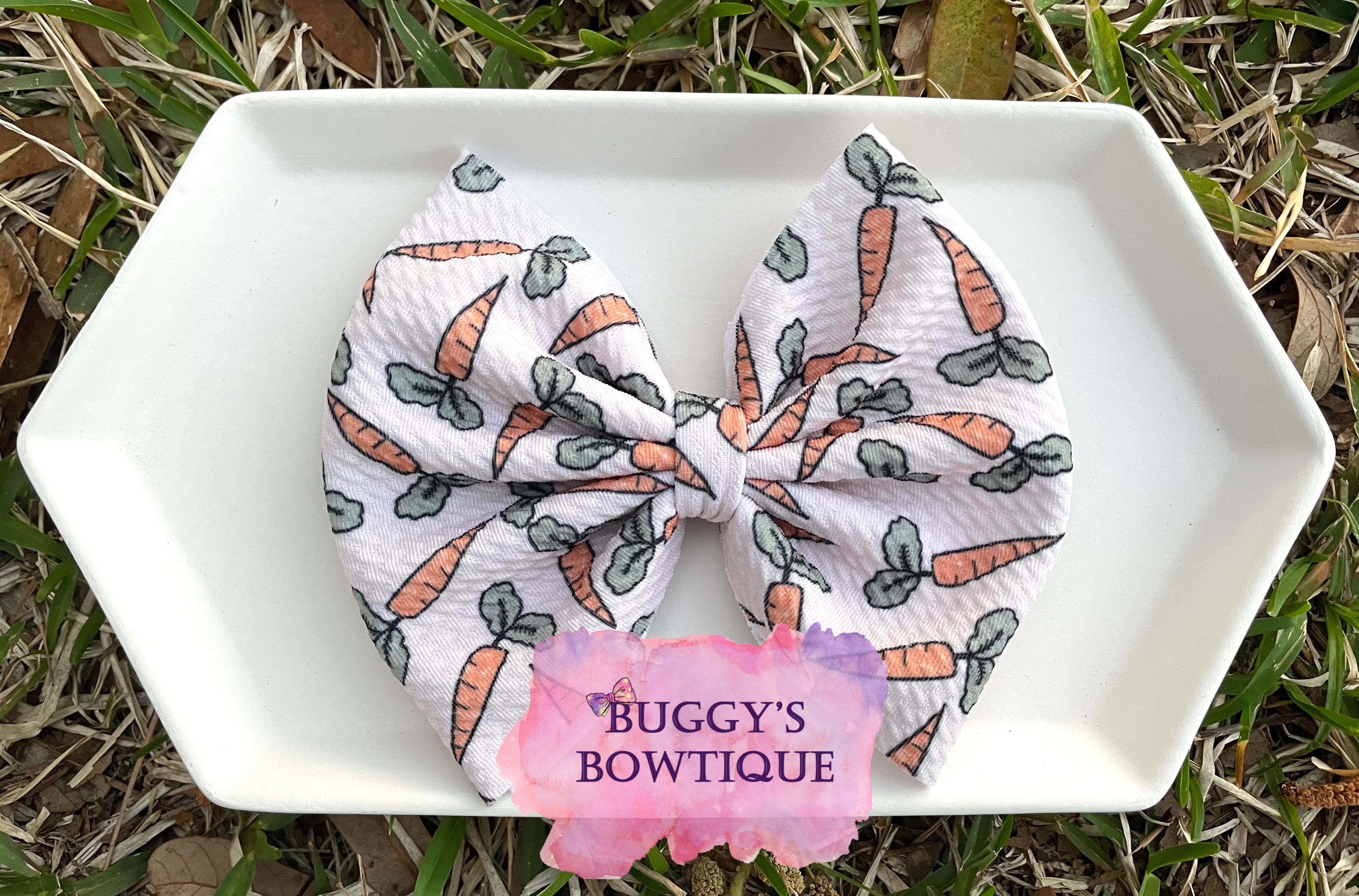 Simple Carrots bow/bow tie/headband/piggies/scrunchie