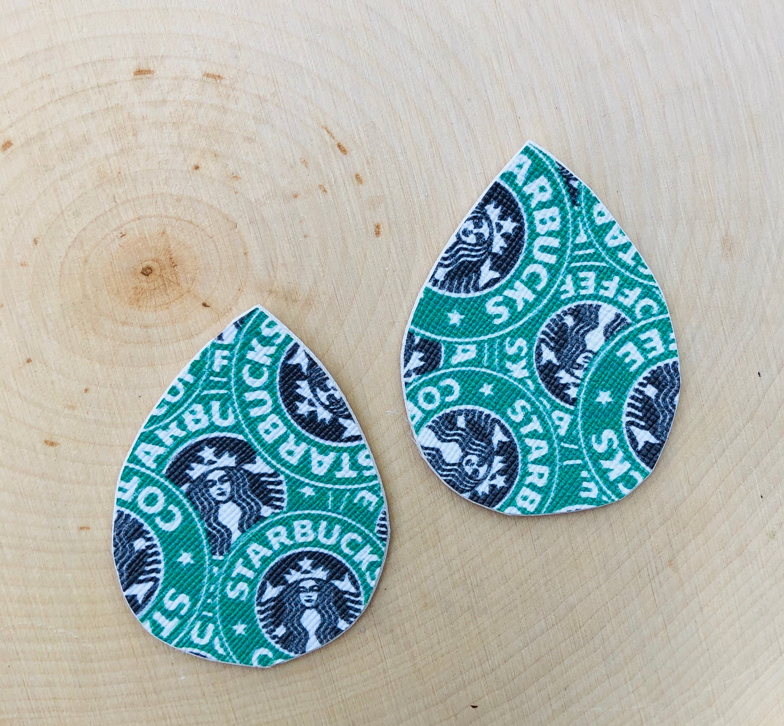 Coffee inspired bow/earrings/snap clips