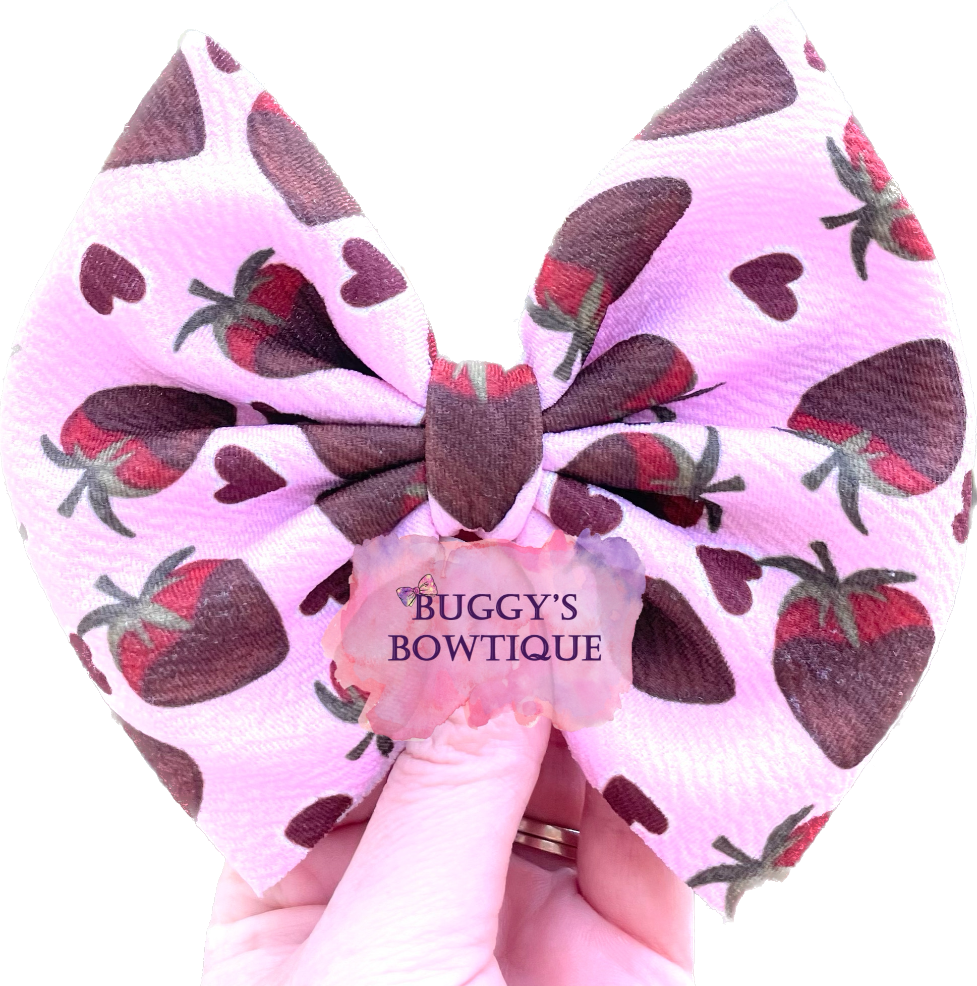 Chocolate Strawberries bow/bow tie/headband/piggies/Scrunchie