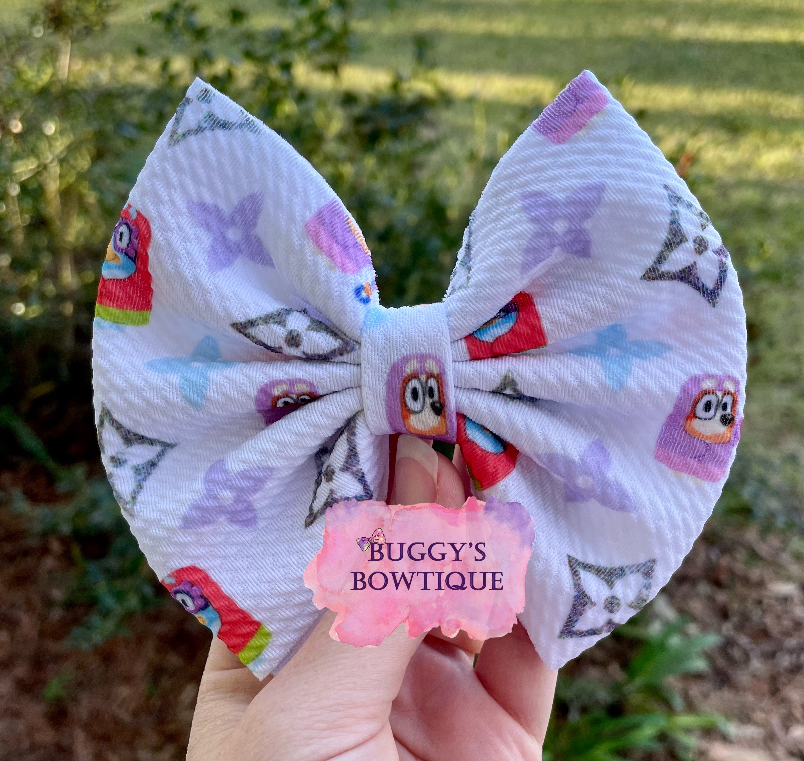 Boujee Blue Dog bow/bow tie/headband/piggies/scrunchie