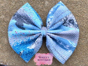 Glass Slipper Princess inspired bow/bow tie/headband/piggies/Scrunchie