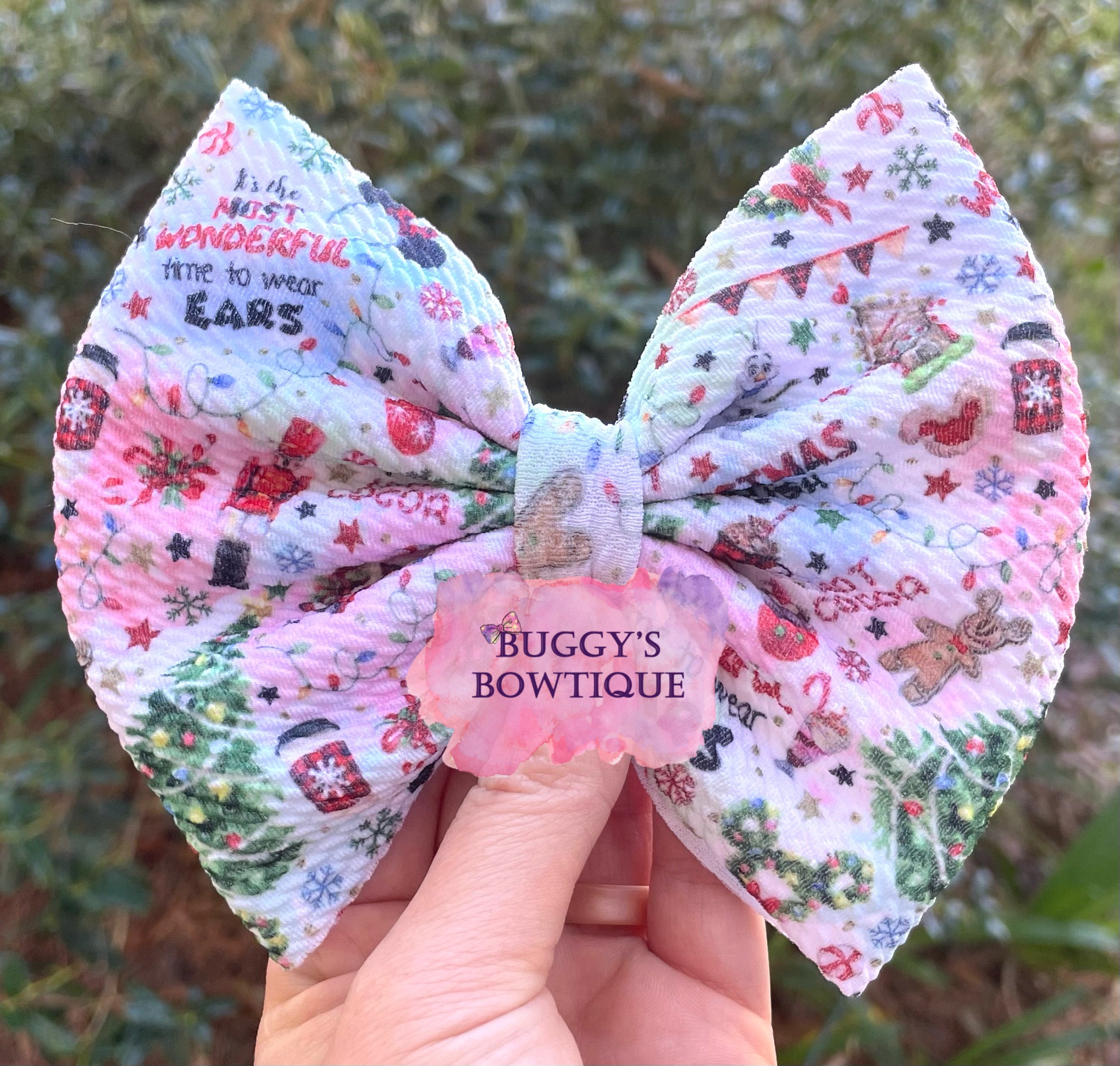 Wonderful Time bow/bow tie/headband/piggies/scrunchie