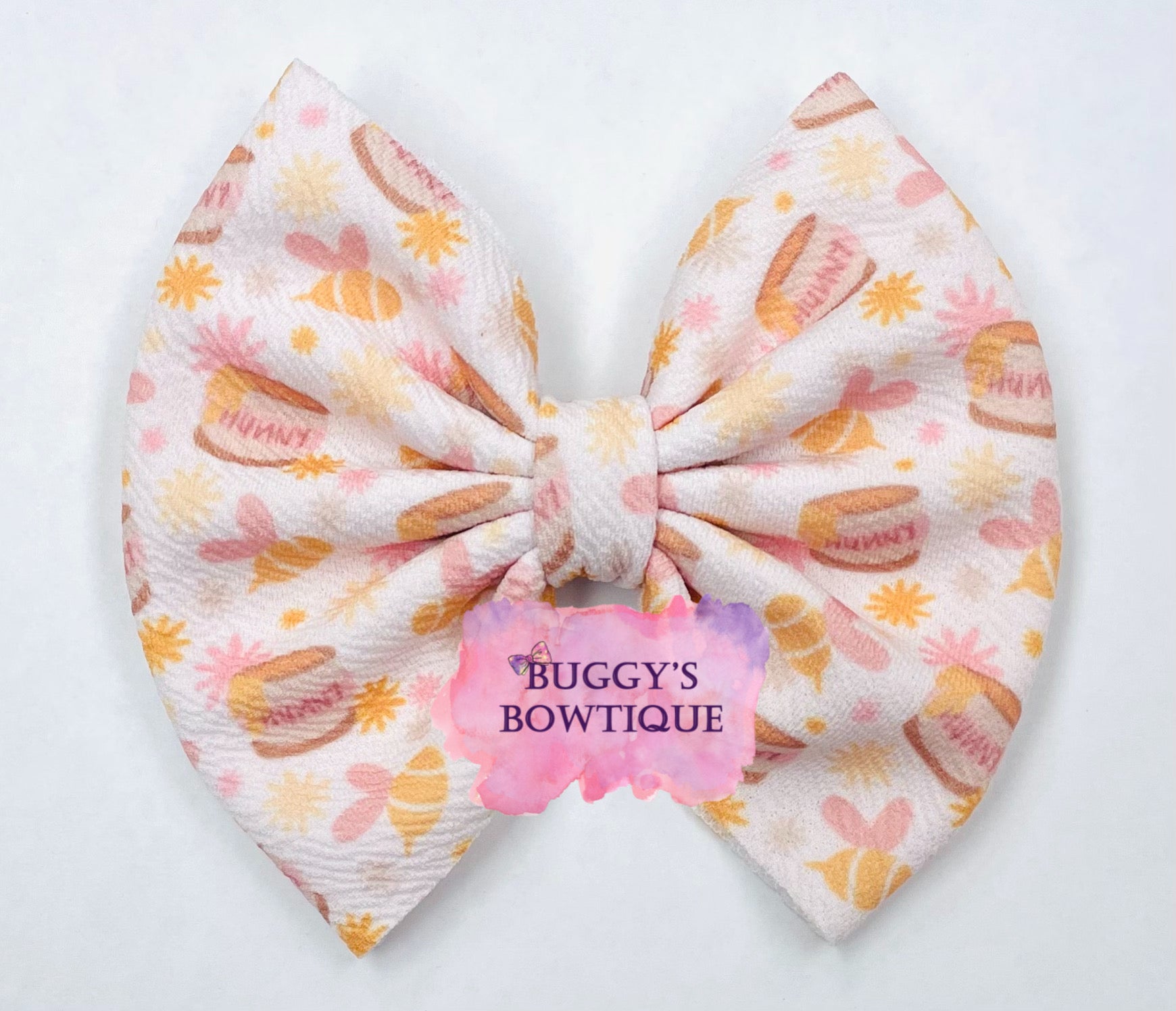 Honey Pots and Bees bow/bow tie/headband/piggies/scrunchie