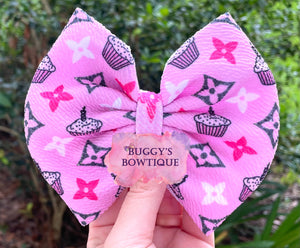 Boujee Cupcake bow/bow tie/headband/piggies/scrunchie