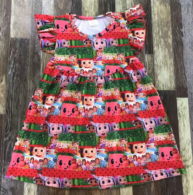 RTS Melon Baby Brushstrokes Dress