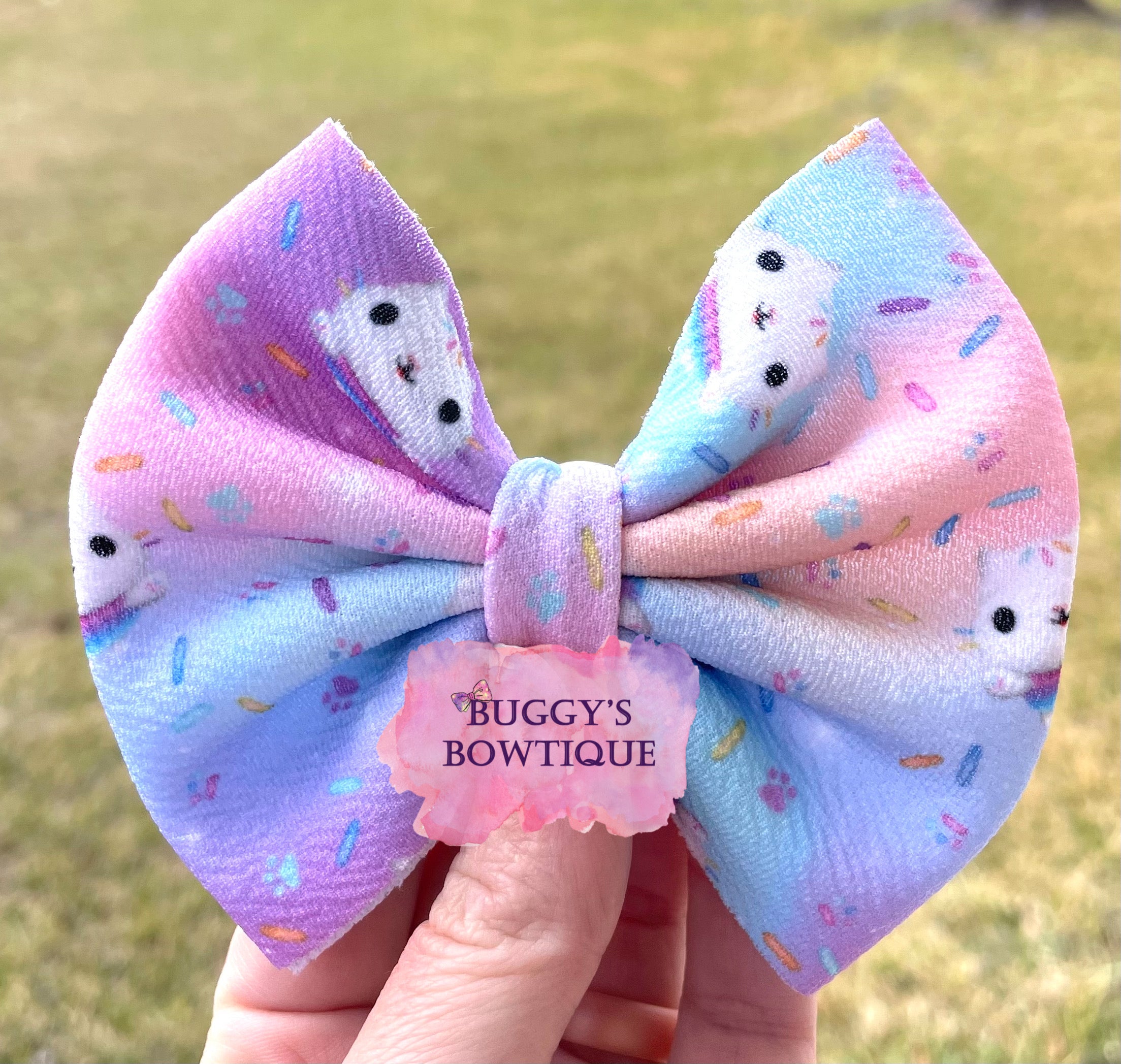 Cat Cupcake Show bow/bow tie/headband/piggies/scrunchie