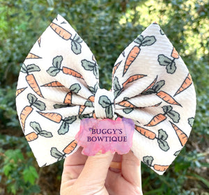Simple Carrots bow/bow tie/headband/piggies/scrunchie