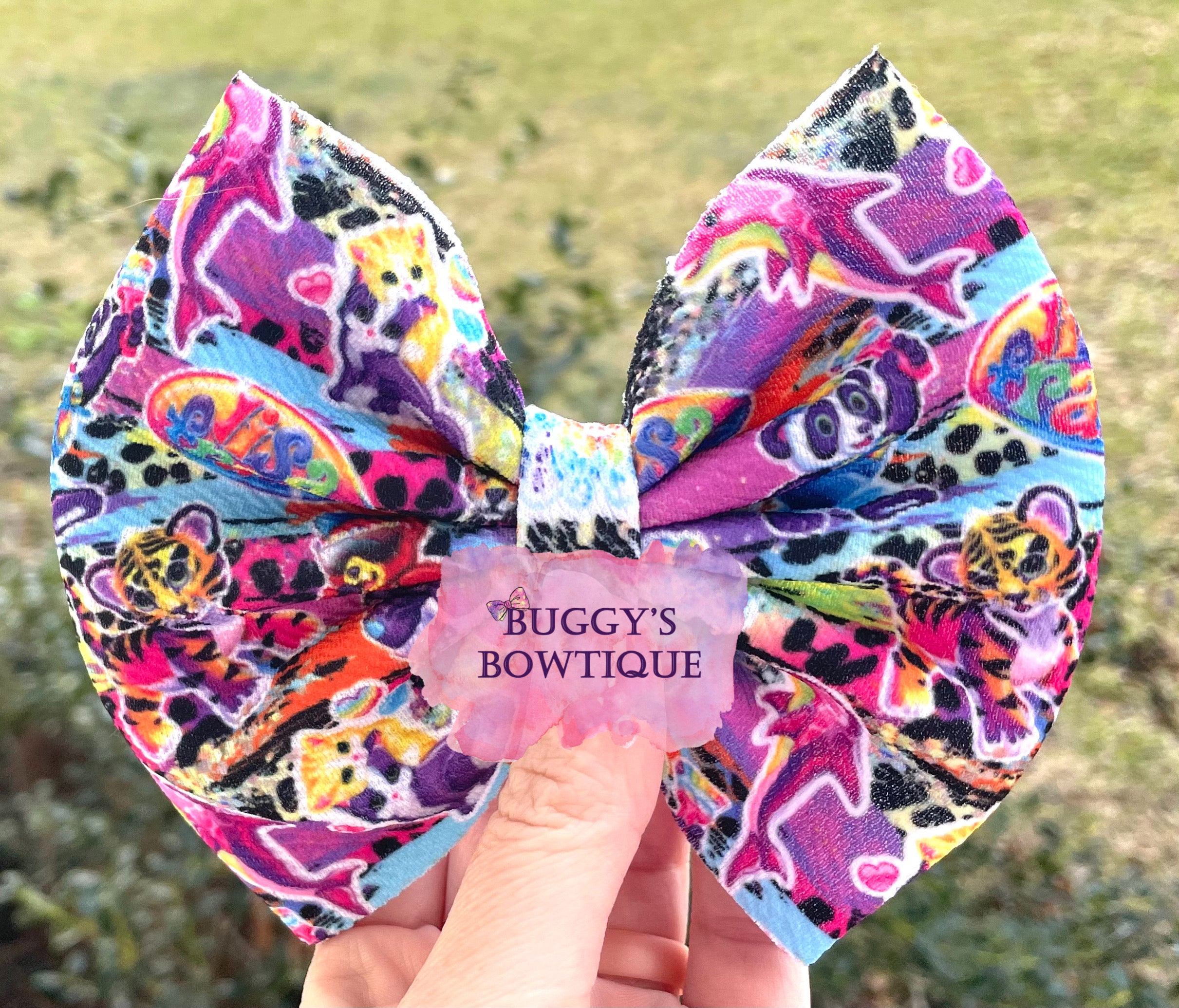 90s Neon bow/bow tie/headband/piggies/scrunchie