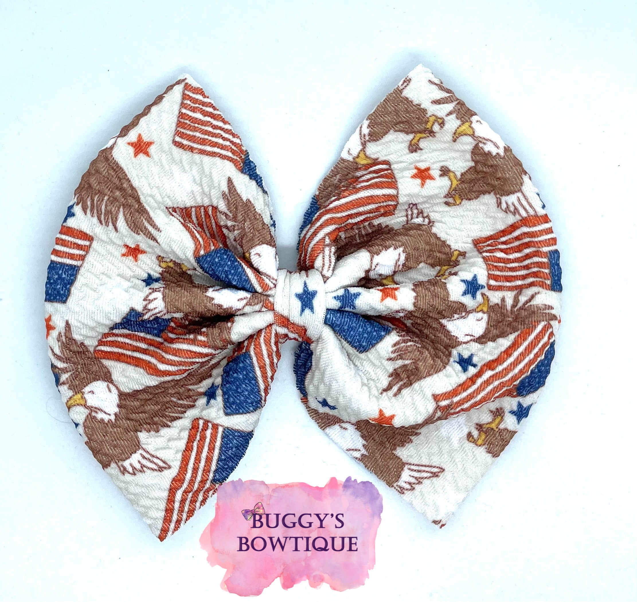 Flag and Eagle bow/bow tie/headband/piggies/scrunchie